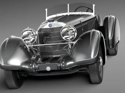 Mercedes-Benz 710 SSK Trossi Roadster 1930 3D model