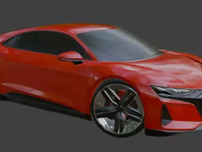 Audi PB18 e-tron 2 Red 3D model