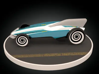 Formula Solar Car Low-poly 3D model