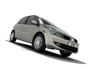 Renault Scenic II 2006 Low-poly 3D model