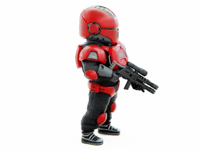 CYBER SOLDIER XC-200 Rigged for Unreal Engine - Unity - MIXAMO  3D model