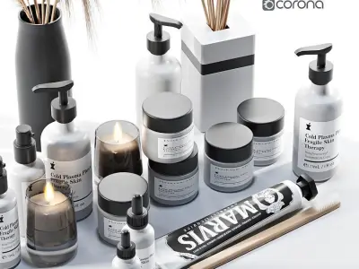 decorative bath set 3D model