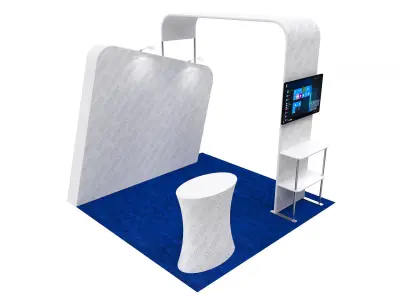 Exhibition booth 10x10ft 3DM015 3D model