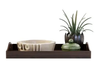 Tray with Decor 3D model