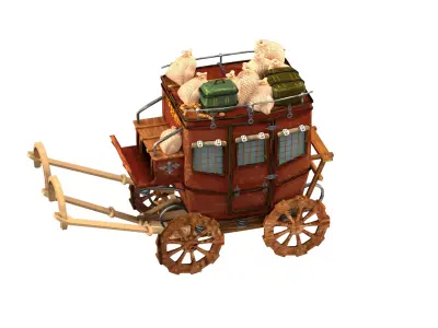 Diligence Wells Fargo coach high-poly 3D model