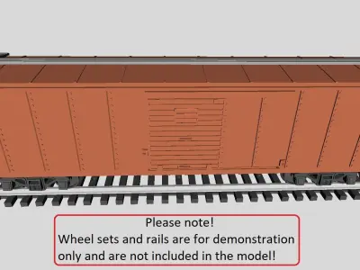 Printable Pennsylvania Railroad X29 Boxcar 1924 in H0 Scale 3D print model