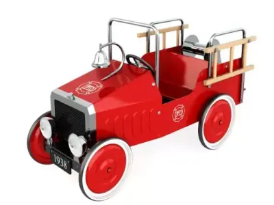 Vintage 1938 Red Toy Car 3D model