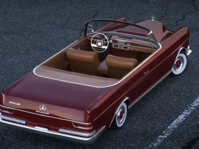 Mercedes 220se w111 3D model