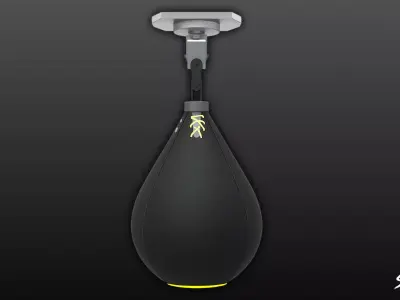 Black Speed Bag Low-poly 3D model
