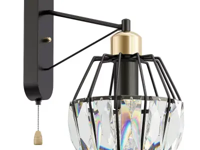 bra-ambrella-light-traditional-tr5879 wall light with cage an... 3D model