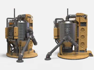 sci-fi storage tank 2 3D model