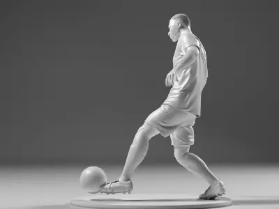 Footballer 05 Footstrike 03 Stl 3D print model