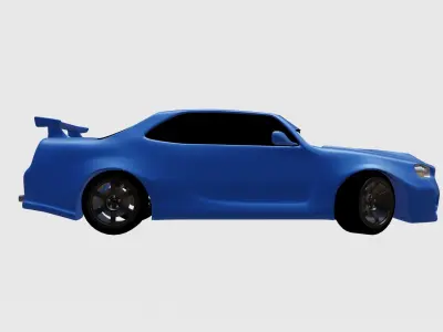 drift car pixar style Low-poly 3D model