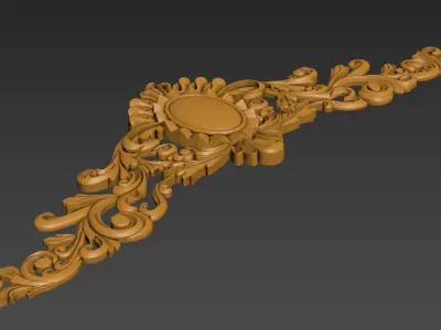 Carving ornate gold ornament  3D model