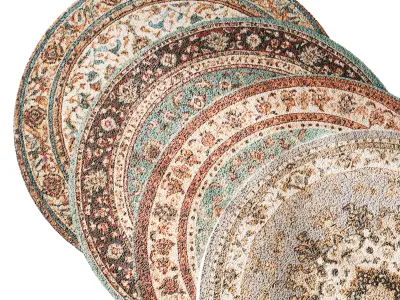 Round carpet 1 3D model