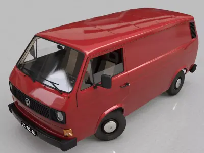 VOLKSWAGEN TRANSPORTER T3 CARGO - 1979 3D model