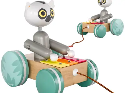 Tropik Pullalong Lemur Xylophone 3D model