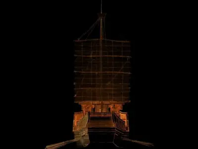 Chinese junk boat  3D model
