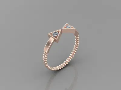 Solitaire Ring Version 1 SR41 3D model