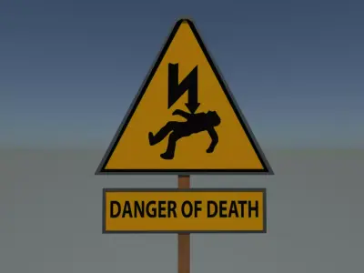 Death signal Low-poly 3D model