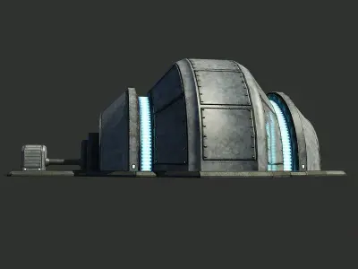 Sci-Fi Generator Low-poly 3D model