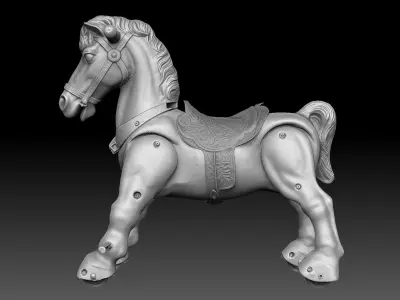 MARX MARVEL THE MUSTANG RIDING HORSE 3D model