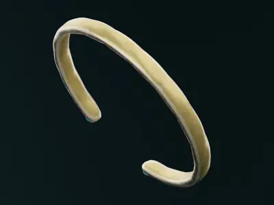 Golden Bangle  Low-poly 3D model