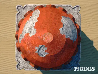 Ancient ruins tower low poly Low-poly 3D model