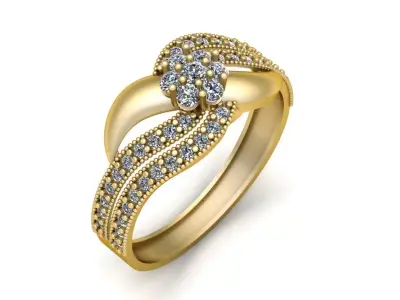 Luxury Diamond Ring 3d Printable model 3D print model