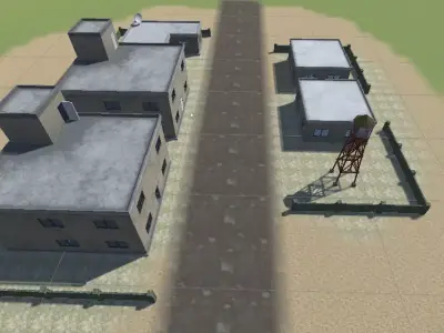 Unity3d Level design low poly with PBR Texture Low-poly 3D model