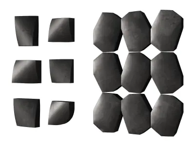 354 decorative wall art 20 minimal classic metal artwork 03 3D model