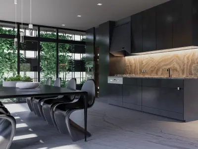Modern living - A3 3D model