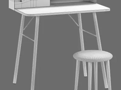 La Redoute Interieurs Jimi Wood and Metal Desk 3D model