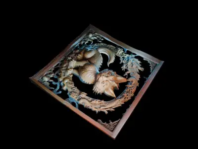 The power of the Dragon ART FRAME 3D print model