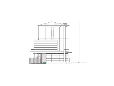 Modern Luxury Residential villa 02 Revit 3D model 3D print model