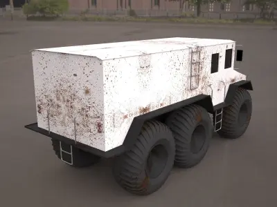 burlak amphibious atv 3d model 3D model