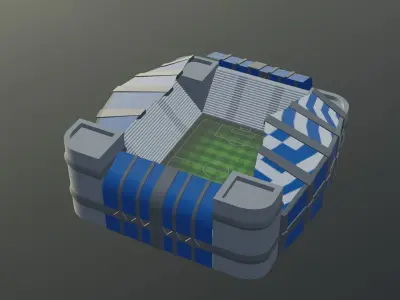 Football Stadium - Greece Low-poly 3D model