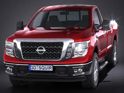 Nissan Titan Single Cab Chrome 2017 3D model