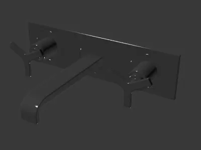 Faucet- Shower Head- Valve 3d Model Low-poly 3D model