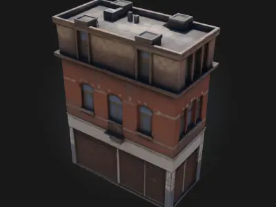Urban Storefront Building  Versatile City Scene Essential 3D model