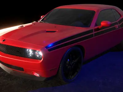 Dodge Challenger RT 3D Model 3D model