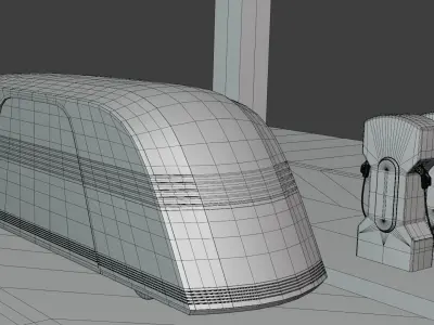 EV charging station IX 3D model
