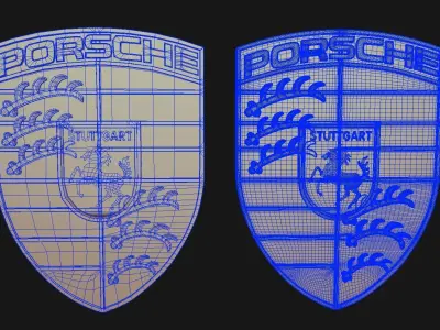 Porsche Logo 3D model