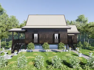 Pulau Pinang Traditional House of Malaysia 3D model