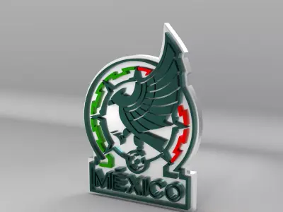 Mexico National Soccer Team Logo 3D model