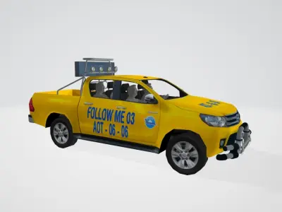 Thai FollowMe Truck Low-poly 3D model