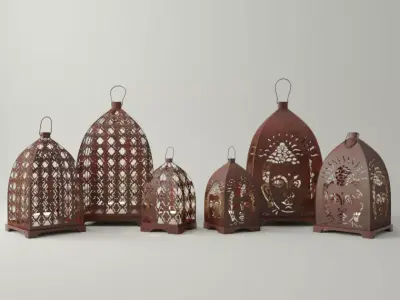 Rust Lantern Set 3D model