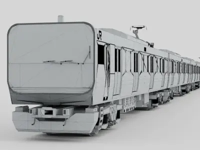 Low poly Japanese Rail Train E235 Series  Low-poly 3D model