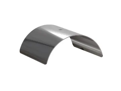 Arched Metal Plate with Screw 3D model