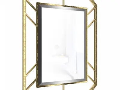 Rectangular decorative mirror KFE1350 3D model purchase